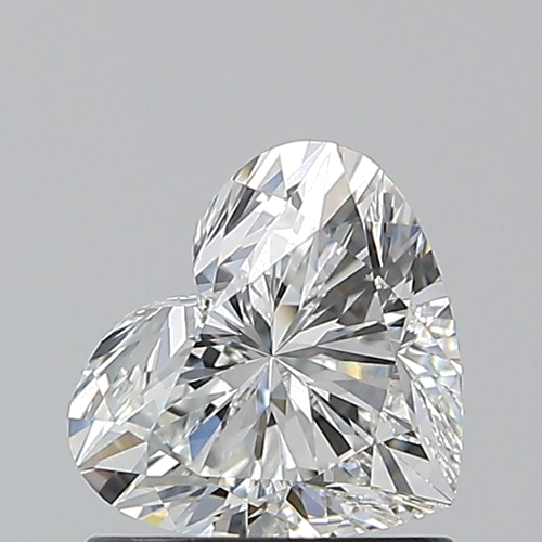 1.01 carat F-VVS2 Natūralus Heart Deimantas (1)