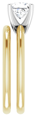 Sužadėtuvių Žiedas „Solitaire“ 585 Baltojo Ir Geltonojo Aukso Square 5.5mm (9)