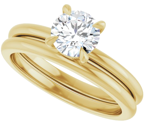 Sužadėtuvių Žiedas „Claw-Prong“ 14k yellow gold Round 6mm (10)