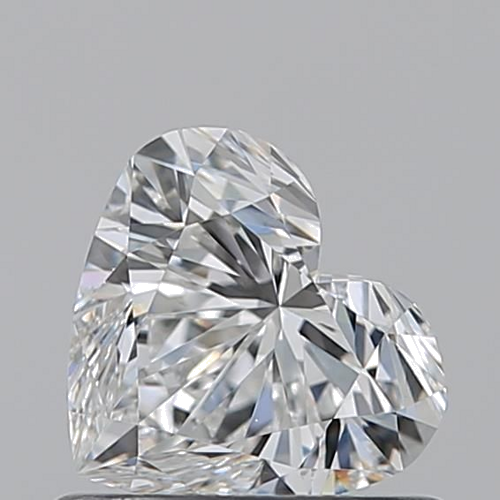 0.7 carat F-VVS2 Natūralus Heart Deimantas (1)