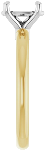 Sužadėtuvių Žiedas „Claw-Prong Euro Shank“ 14k yellow/white gold Oval 8mm x 6mm (4)