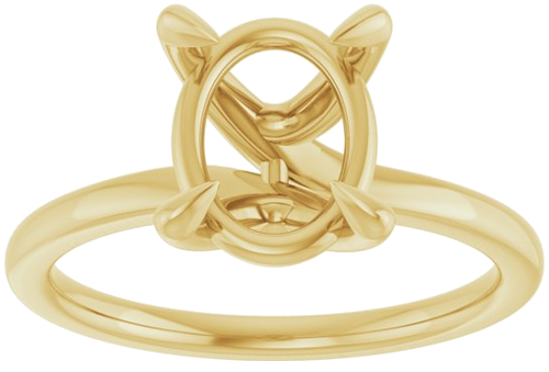 Sužadėtuvių Žiedas 14k yellow gold Oval 10mm x 8mm (3)