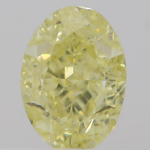 0.5 carat Fancy  Yellow-SI2 Natūralus Oval Deimantas (1)