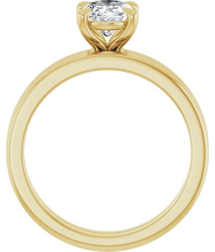 Sužadėtuvių Žiedas „Claw-Prong Solitaire“ 14k yellow gold Oval 8mm x 6mm (7)
