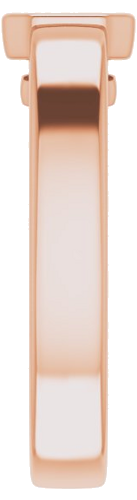 14K Rose  5 mm Asscher Solitaire Engagement Ring Mounting (4)