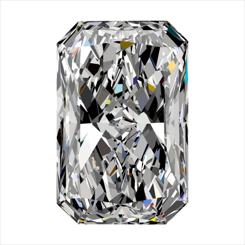 0.38 carat D-VS2 Natūralus Radiant Deimantas (1)