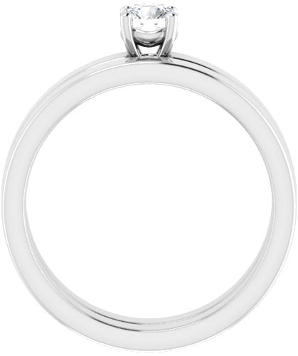 14K White 4.1 mm Round Solitaire Engagement Ring Mounting (7)