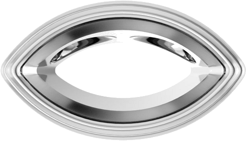 Pakabukas „Bezel-Set Solitaire“ 14k white gold Marquise 8mm x 4mm (1)
