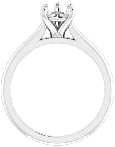 14K White 9x6 mm Pear Solitaire Engagement Ring Mounting (2)