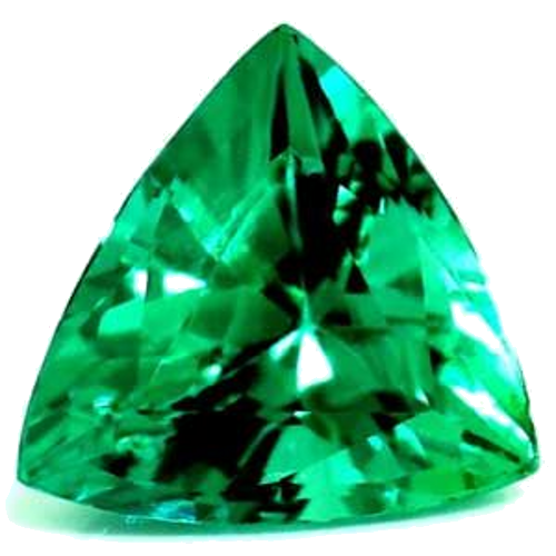 0.74 carat GREEN Trilliant Smaragdas (1)