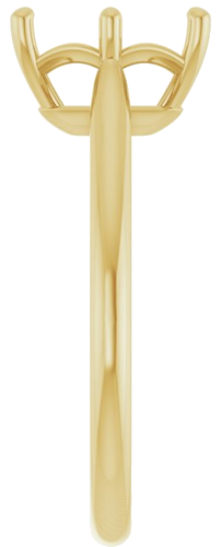 Sužadėtuvių Žiedas 14k yellow gold Emerald 8.5mm x 6.5mm (4)