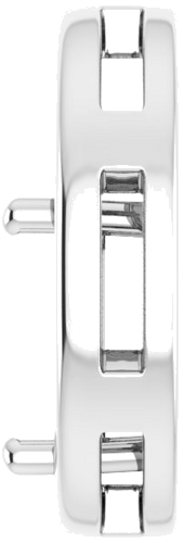 14K White  9x7 mm Emerald Pendant Mounting (3)