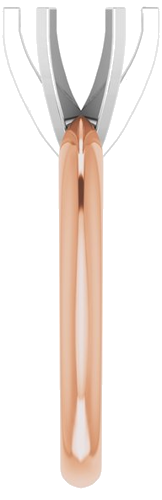 14K Rose   White 7.3-7.7 mm Round 6-Prong Solitaire Ring Mounting (4)