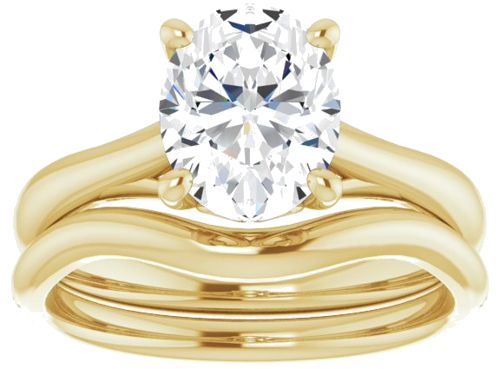 14K Yellow  9x7 mm Oval Solitaire Engagement Ring Mounting (8)