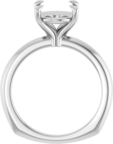 Sužadėtuvių Žiedas „Claw-Prong Euro Shank“ 14k white gold Oval 11mm x 9mm (2)