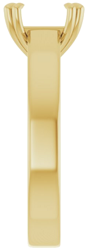 Sužadėtuvių Žiedas „Double Claw-Prong Solitaire“ 10k yellow gold Square 7mm (4)