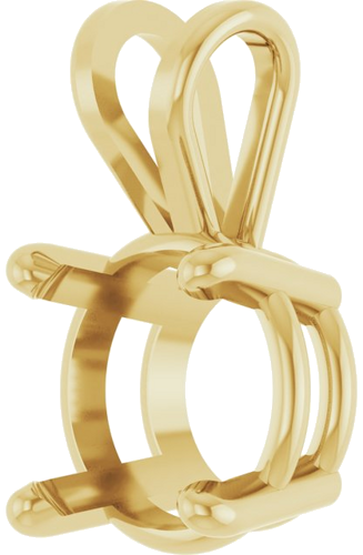 Pakabukas „Round 4-Prong Basket“ 14k yellow gold Round 9mm (2)
