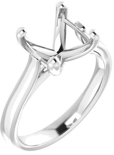 Sužadėtuvių Žiedas „Solitaire“ 950 Platinos Round 9.4mm (1)