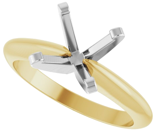 Sužadėtuvių Žiedas „Solitaire“ 14k yellow/white gold Round 8mm (5)