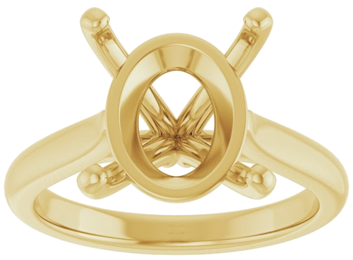 Sužadėtuvių Žiedas 14k yellow gold Oval 13mm x 11mm (3)