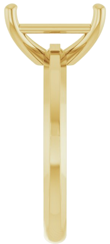 Sužadėtuvių Žiedas „Solitaire“ 14k yellow gold Emerald 10mm x 8mm (4)