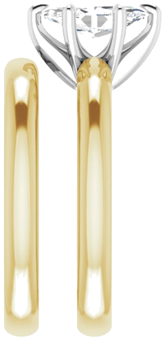 Sužadėtuvių Žiedas „Claw-Prong Solitaire“ 14k yellow/white gold Marquise 9mm x 4.5mm (9)