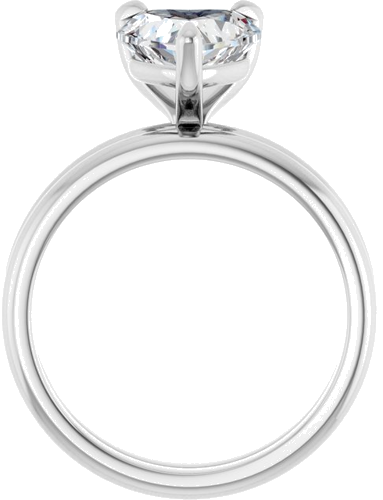 Sužadėtuvių Žiedas „Solitaire“ 14k white gold Heart 8mm (7)