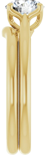 14K Yellow  6.5 mm Round Solitaire Engagement Ring Mounting (9)