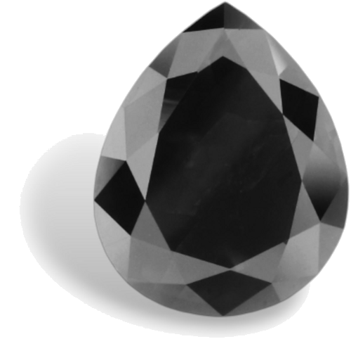 1.36 carat Fancy Black-VVS2 Natūralus Pear Deimantas (1)
