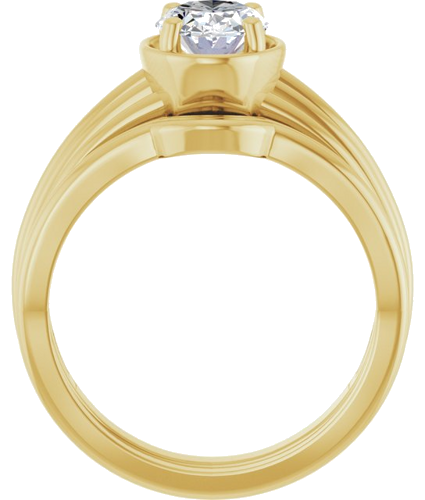 Sužadėtuvių Žiedas „Solitaire Vintage-Inspired“ 14k yellow gold Oval 8mm x 6mm (14)