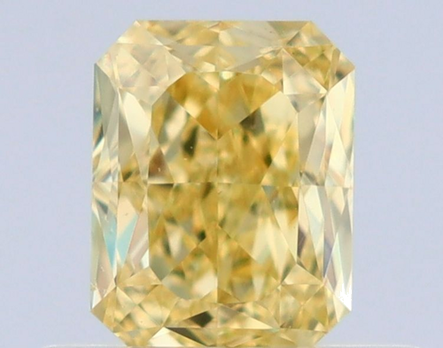 0.5 carat Fancy Yellow-VS2 Natūralus Radiant Deimantas (1)