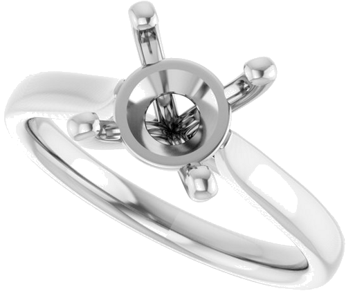 Sužadėtuvių Žiedas „Solitaire“ 950 Platinos Round 8.2mm (5)