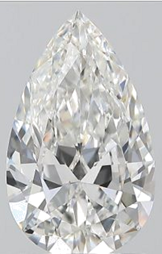 1.2 carat F-SI2 Natūralus Pear Deimantas (1)
