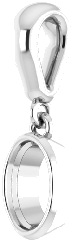 14K White  6x4 mm Oval Pendant Mounting (2)