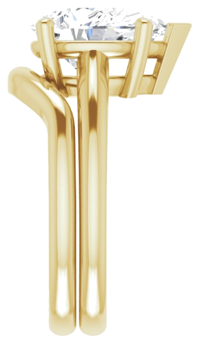 Sužadėtuvių Žiedas „V-End Prong“ 14k yellow gold Pear 12mm x 8mm (9)