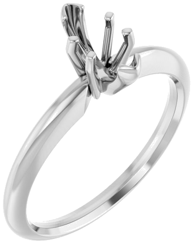 14K White 8x3.5 mm Marquise Solitaire Engagement Ring Mounting (2)