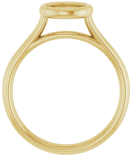 Sužadėtuvių Žiedas „Bezel-Set Solitaire“ 10k yellow gold Round 6.5mm (2)