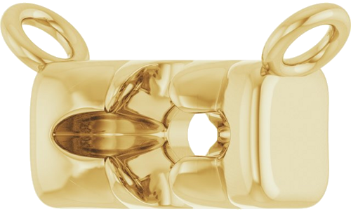 14K Yellow 3 mm Round 1-Stone French-Set Family Bar Necklace Center (2)