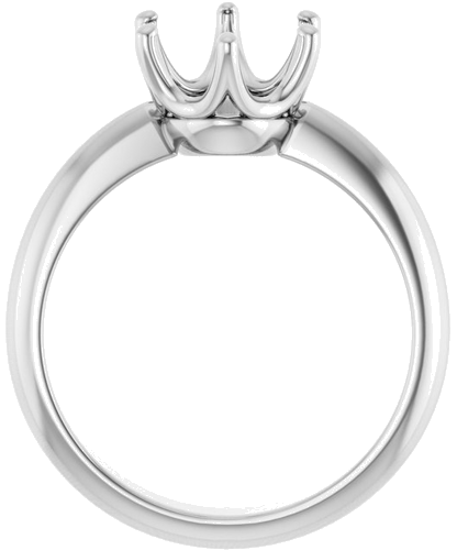 Sužadėtuvių Žiedas „Solitaire Crown-Inspired“ 14k white gold Oval 10mm x 8mm (2)