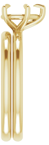 14K Yellow 8x6 mm Pear Solitaire Engagement Ring Mounting (9)