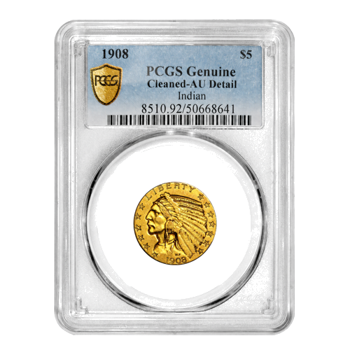 5 долларов Индейская золотая монета США сертифицирована PCGS (1)
