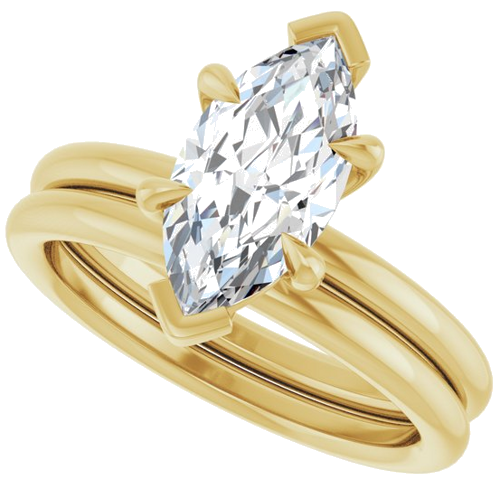 Sužadėtuvių Žiedas „Claw-Prong Solitaire“ 14k yellow gold Marquise 12mm x 6mm (10)