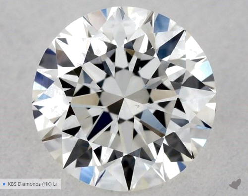 0.51 carat G-VVS2 Excellent cut Natūralus Round Deimantas (1)