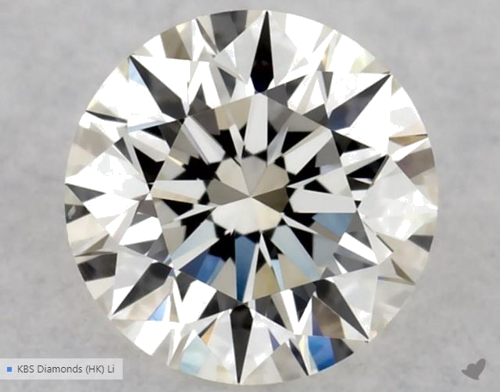 0.42 carat J-VS2 Excellent cut Natūralus Round Deimantas (1)