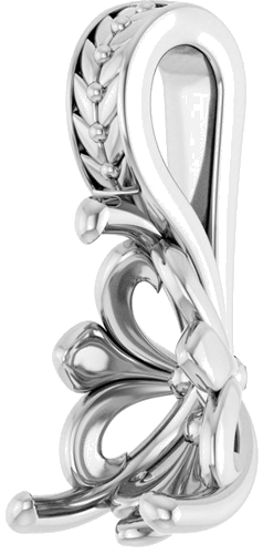 Pakabukas „Floral-Inspired Solitaire“ 14k white gold Pear 7mm x 5mm (2)