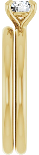 Sužadėtuvių Žiedas „Solitaire“ 10k yellow gold Round 5.2mm (9)