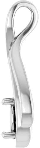 Pakabukas „Solitaire“ 14k white gold Round 7mm (3)
