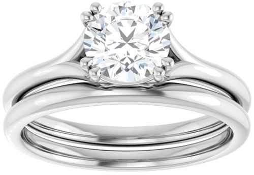 Sužadėtuvių Žiedas „Twin-Prong Solitaire“ 14k white gold Round 6.5mm (8)