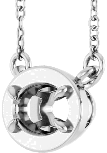 Pakabukas „Claw-Prong Solitaire Bezel-Style“ 14k white gold Oval 6mm x 4mm (2)