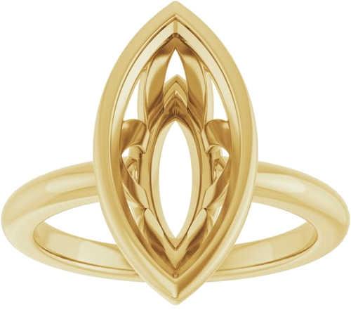 Sužadėtuvių Žiedas „Bezel-Set“ 14k yellow gold Marquise 15mm x 7mm (3)